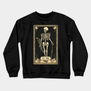 The Fool Skeleton Tarot Card Crewneck Sweatshirt